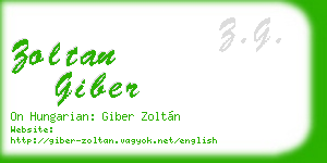 zoltan giber business card